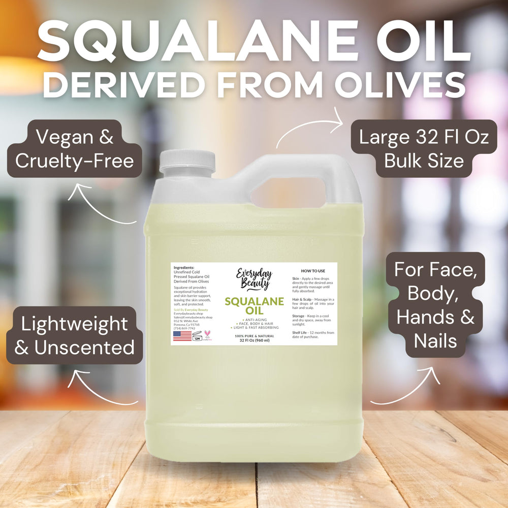 Everyday Beauty Squalane Oil Bulk face application demonstrates fast absorption