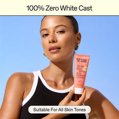 Eye-friendly formula of Everyday Humans Oh My Bod sunscreen for sensitive eyes.