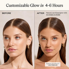 Everyday Humans Sun Blush applied to face and body for gradual glow
