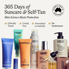 Everyday Humans Sun Bronzed Gradual Self Tanner ingredients list highlights peptides and shea butter.