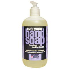Everyone Botanical Lavender Coconut Hand Soap pour showing creamy lather and aroma