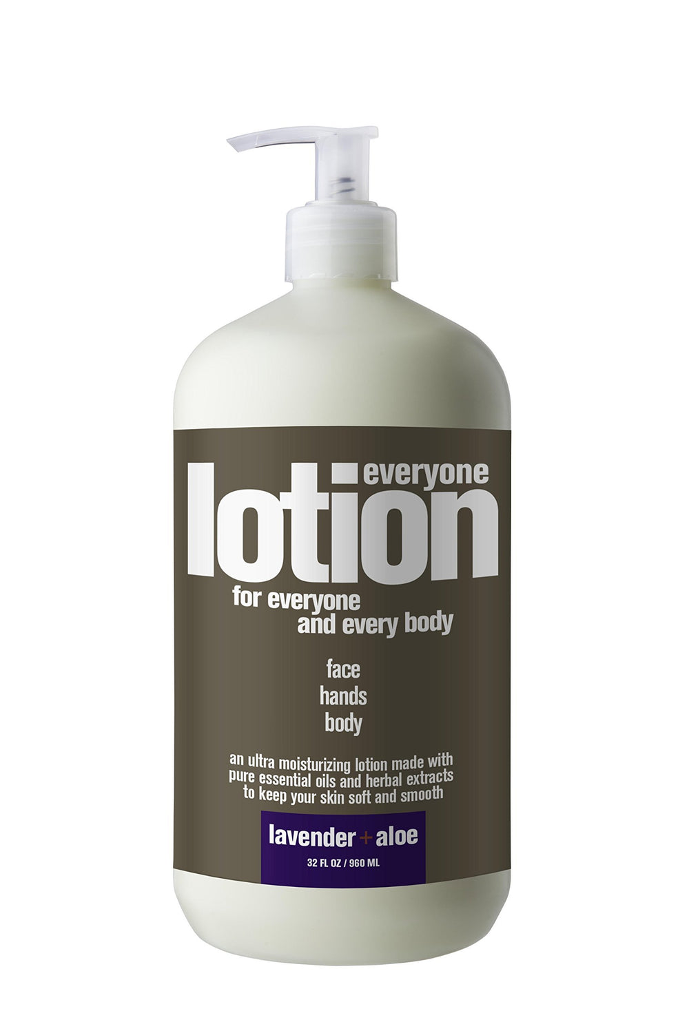 Everyone for Every Body Lavender and Aloe lotion bottle delivering calming hydration