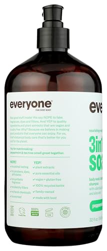 Bathroom scene featuring Everyone Tea Tree Peppermint Soap for daily cleansing