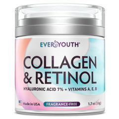 Everyouth Collagen Cream jar for face, neck and decollete delivering rich hydration.
