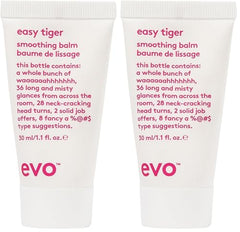 EVO Easy Tiger smoothing balm bottle for frizz control and sleek styling.