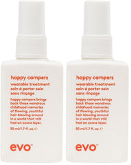 EVO Happy Campers wearable treatment on damp hair improves manageability