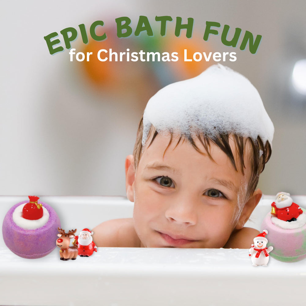 EvolutionUSA colorful fizz and scents color the tub while kids explore surprises.
