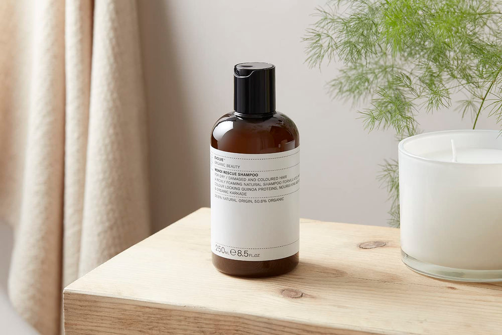 Evolve Organic Beauty Monoi Rescue packaging varies with eco-friendly, small-batch design