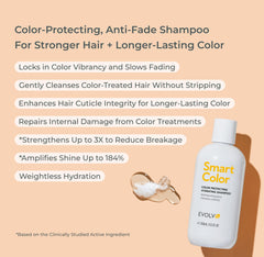 EVOLVh SmartColor Shampoo new packaging emphasizes sustainable design and color care.