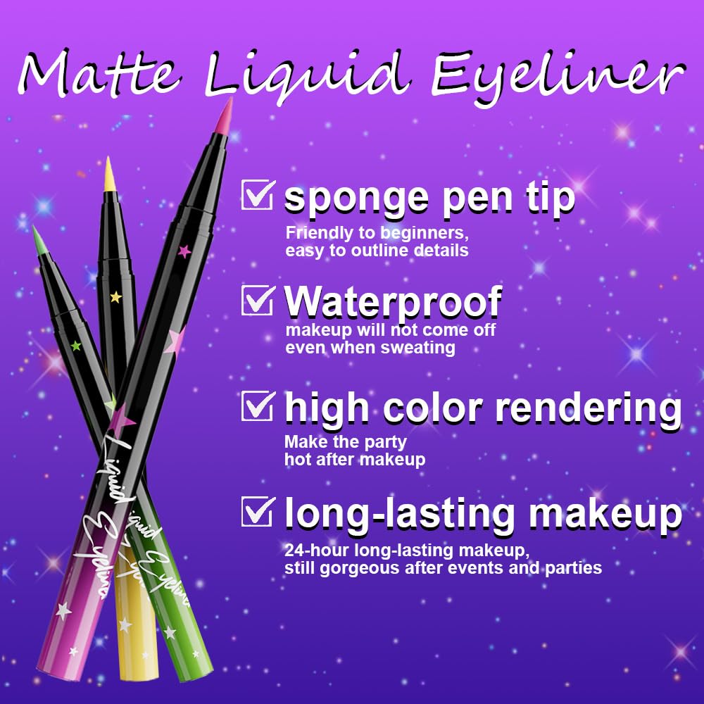 evpct orange matte liquid eyeliner close-up for playful festival makeup