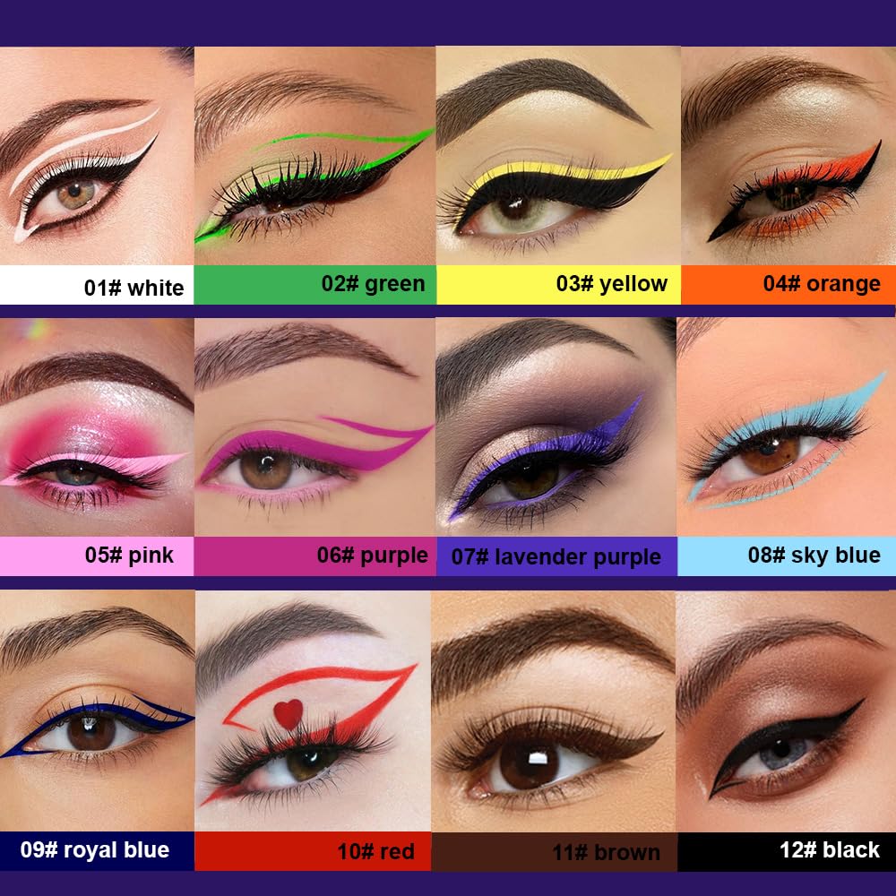 evpct yellow matte liquid eyeliner close-up for bright facial art
