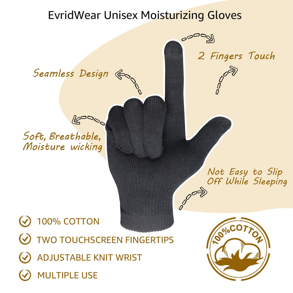 Evridwear gloves feature seamless design for comfortable all-day wear.