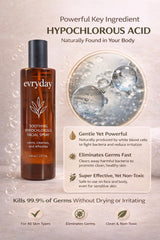 evryday Hypochlorous Spray bottle closeup showing 8oz size