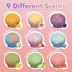 Excalla Mermaid Bath Bombs are organic and paraben-free.