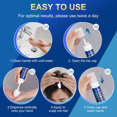 Exdeploy daily use routine with foam for steady hair vitality.