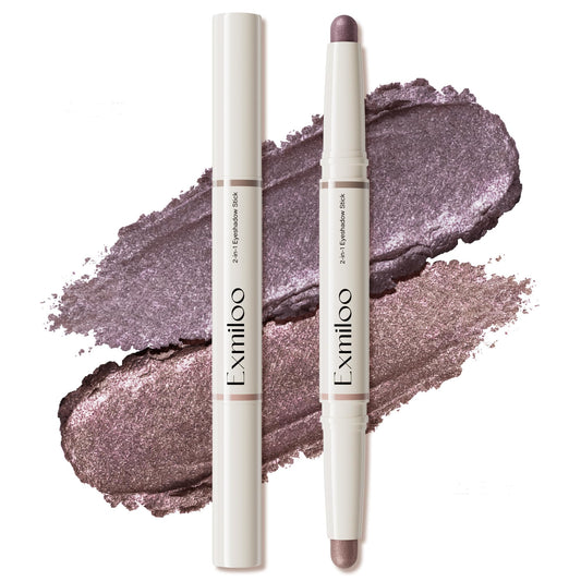 Exmiloo Cream Eyeshadow Stick dual-ended swatch for versatile day-to-night color