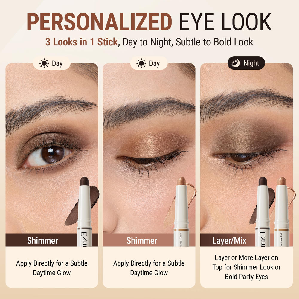 exmiloo Cream Eyeshadow Stick waterproof formula resists smudging