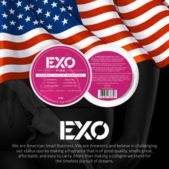 EXO solid perfume balm 2 oz size fits bag for on-the-go fragrance