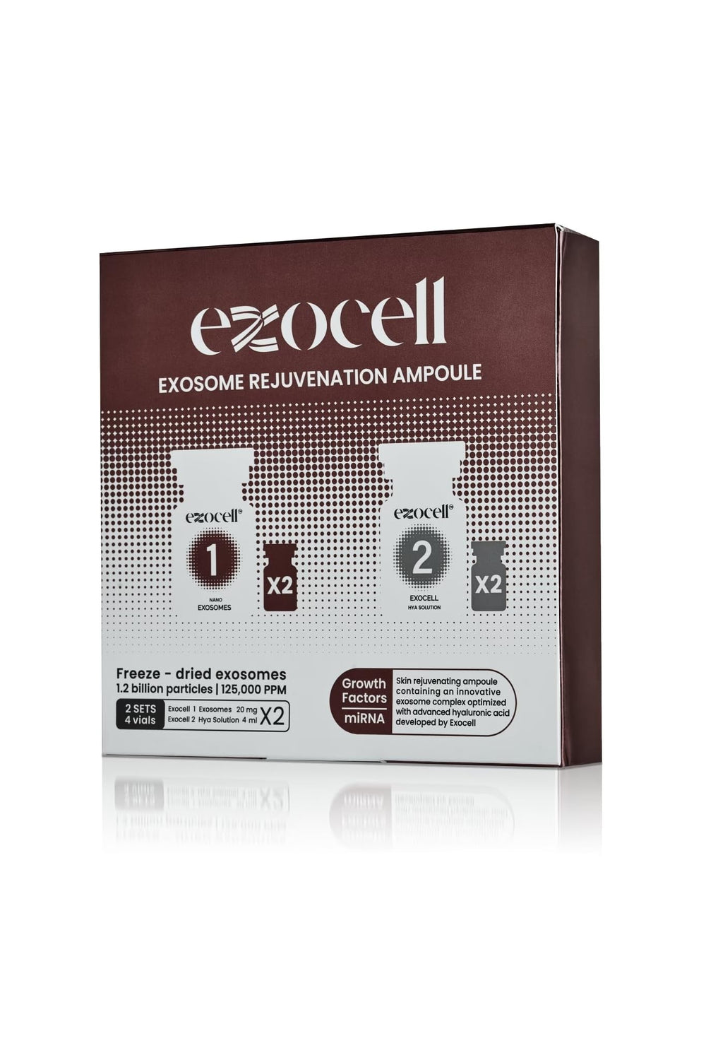 EXOCELL Exosome Rejuvenation Ampoule helps even tone and reduce visible pores