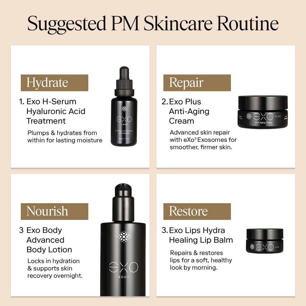 EXOCEUTICALS EXO PLUS after-sun care promotes renewal and radiance.