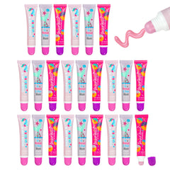 Expressions 24pc lip gloss kit set with colorful flavors for creative looks.