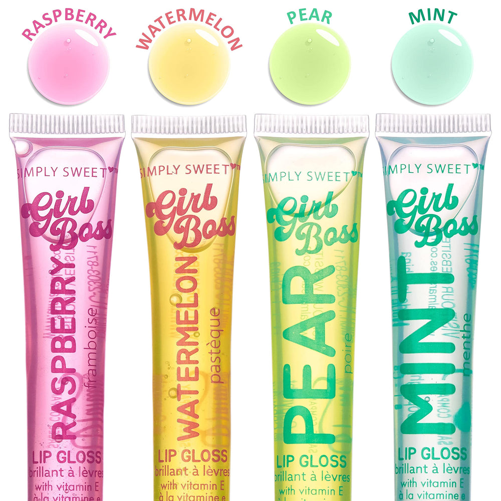 EXPRESSIONS lip gloss pack pomegranate flavor tubes deliver rich scent and hydration.