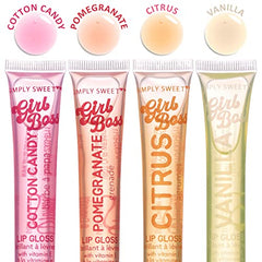 EXPRESSIONS lip gloss pack vanilla flavor tubes evoke warm sweetness and shine.