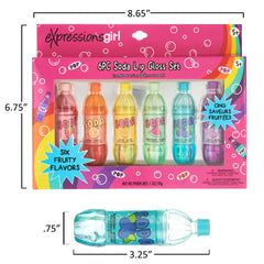 Expressions Blueberry soda bottle lip gloss with berry flavor and smooth wear