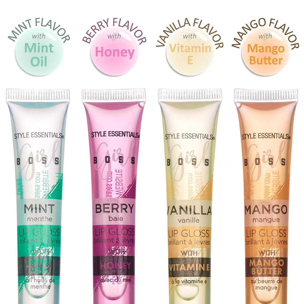 EXPRESSIONS vanilla flavored lip gloss for a smooth, shiny finish