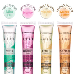 EXPRESSIONS vanilla flavored lip gloss for a smooth, shiny finish