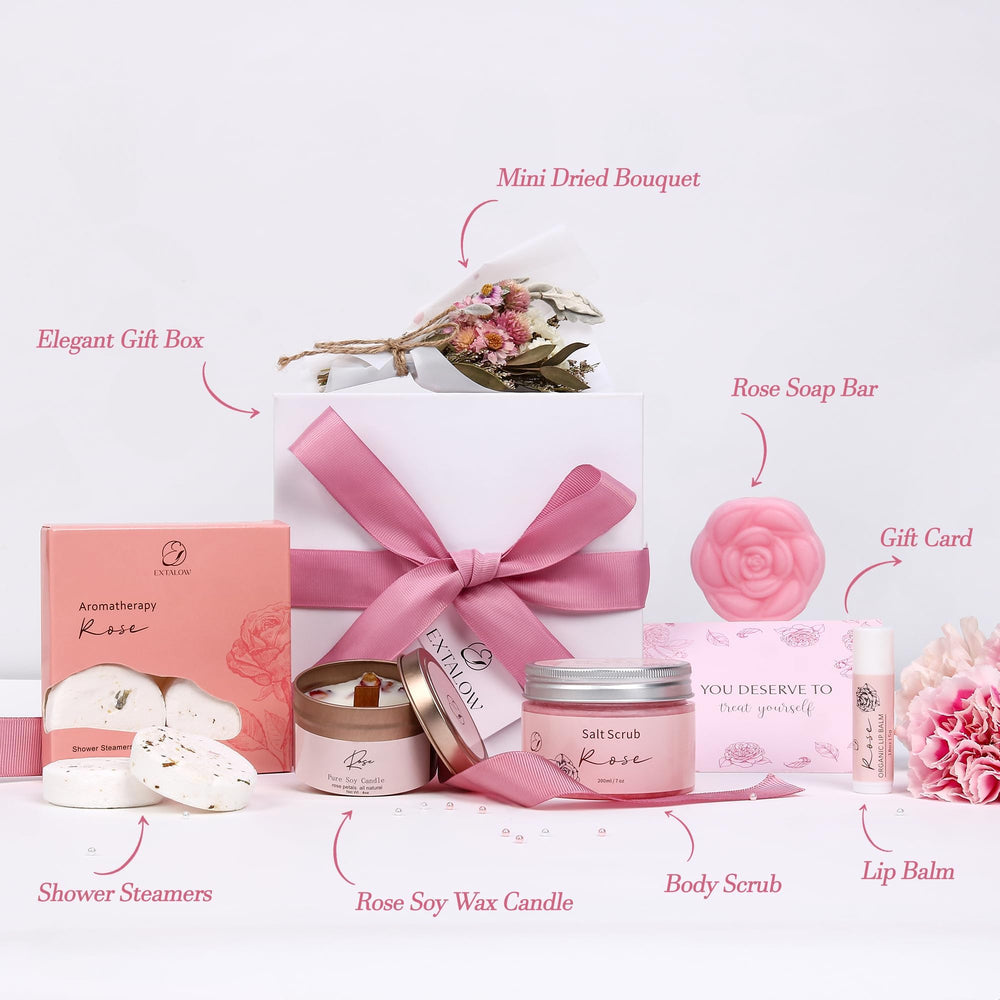 EXTALOW rose shower steamers set for a refreshing home spa moment.
