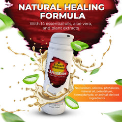 Extract Wellness AfterBurn on face and body for deep hydration