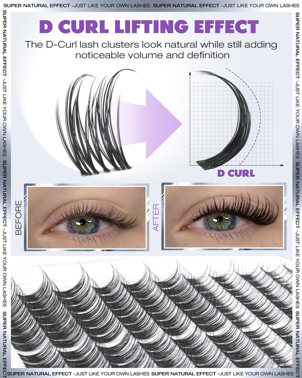 EYDEVRO close-up wispy lashes show natural everyday enhancement.