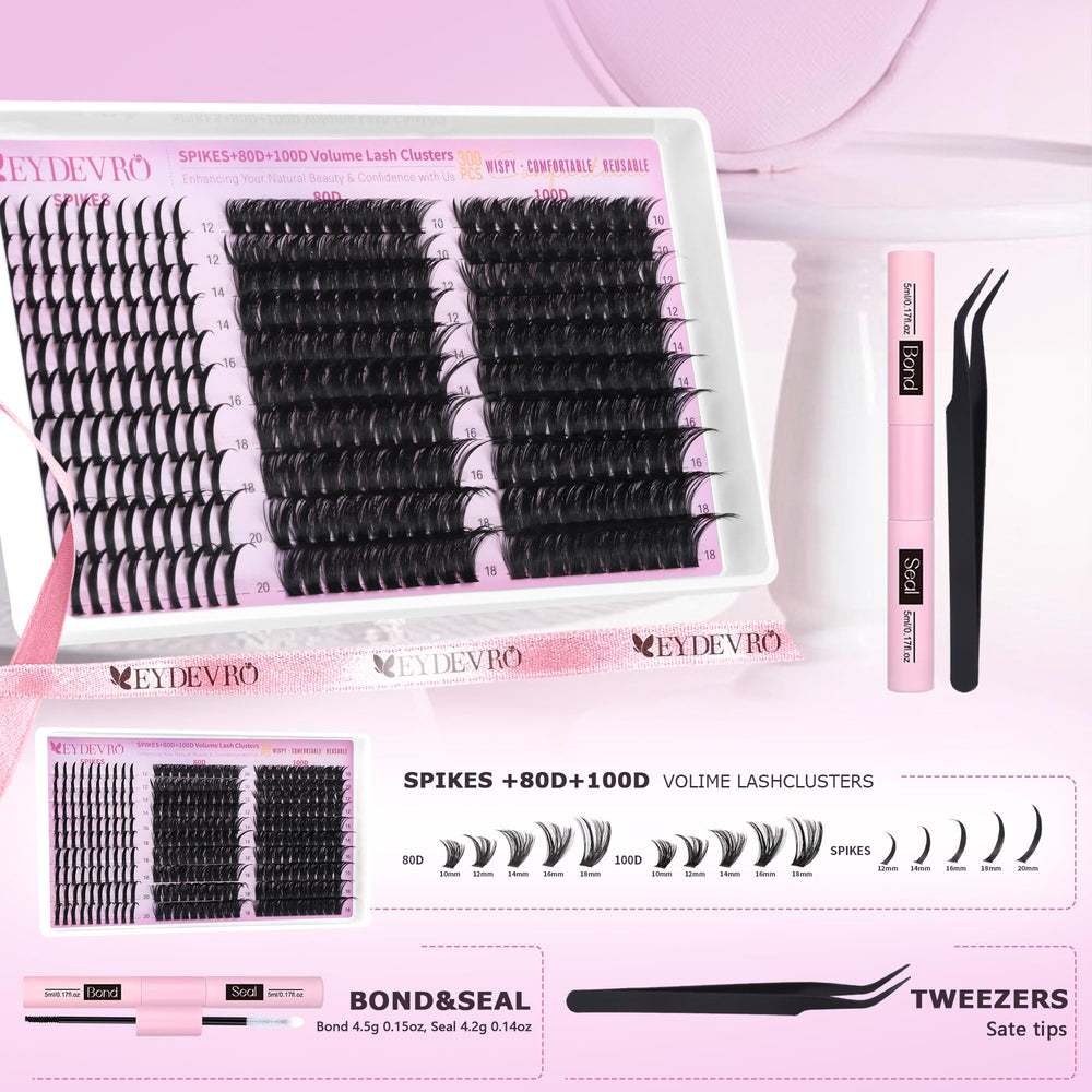 EYDEVRO lash tweezers and brushes for precise application