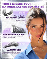 Various lengths of EYDEVRO Wispy Clusters for customizable fullness