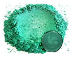 Eye Candy Forest Green mica powder for acrylic pours enables luminous color blends