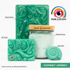 Eye Candy Forest Green mica powder for epoxy resin creates vivid color and light reflection