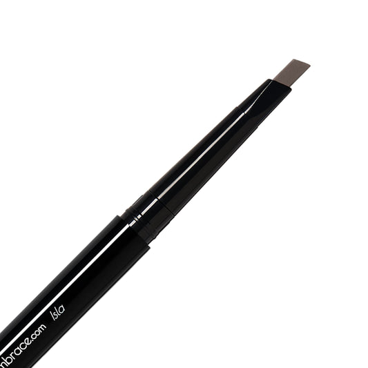 Eye Embrace Isla brow pencil with angled tip for precise brow shaping.
