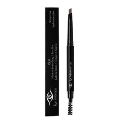 Eye Embrace Isla medium brown-gray shade complements gray hair.