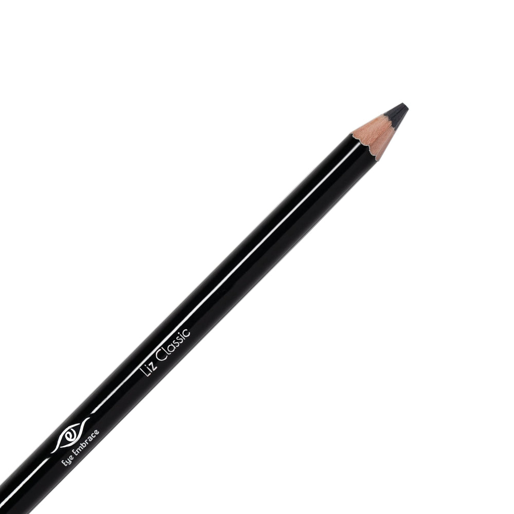 Eye Embrace Liz Classic natural gray hair blending to soften the brow frame.