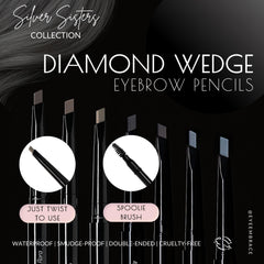 Eye Embrace Liz diamond wedge applicator closeup for precise brow definition.
