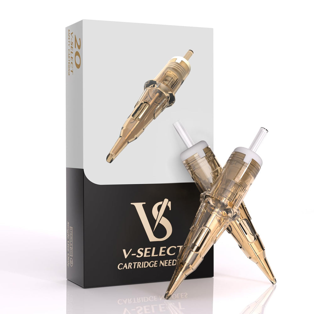 EZTAT2 EZ Tattoo cartridge with V-Select design for precise line saturation.
