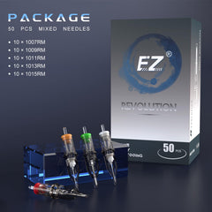 EZTAT2 mixed 7RM 9RM 11RM 13RM 15RM needles for precise line work and shading.