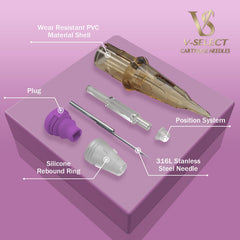 EZTAT2 clear tip shell improves visibility of ink flow.
