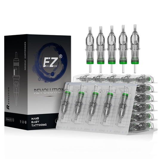 EZTAT2 EZ Tattoo cartridge needles front view enhances precise line work.