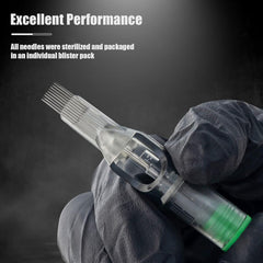 EZTAT2 EZ Tattoo cartridge needles low-profile housing supports smooth ink flow.