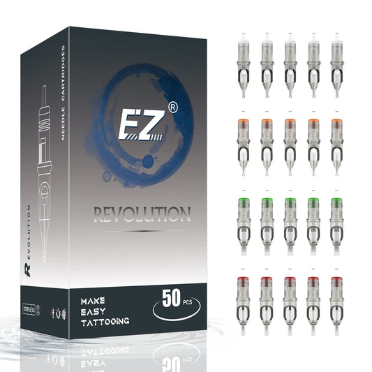 EZTAT2 EZ Tattoo cartridge needles 50pc collection for versatile professional and beginner use