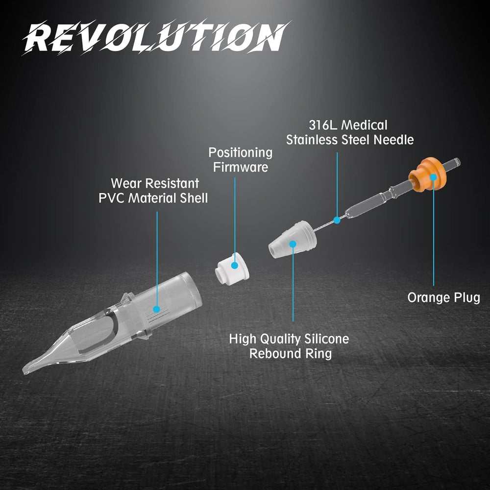 EZTat2 Revolution cartridge with membrane preventing ink from passing to the tube.