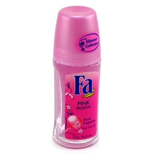 Fa Pink Passion roll-on bottle with pink-passion-roll-on focus delivering 48-hour odor protection
