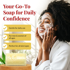 FACEDOCTOR Complexion Bar Soap ideal for back and body wash using acne-friendly formula.